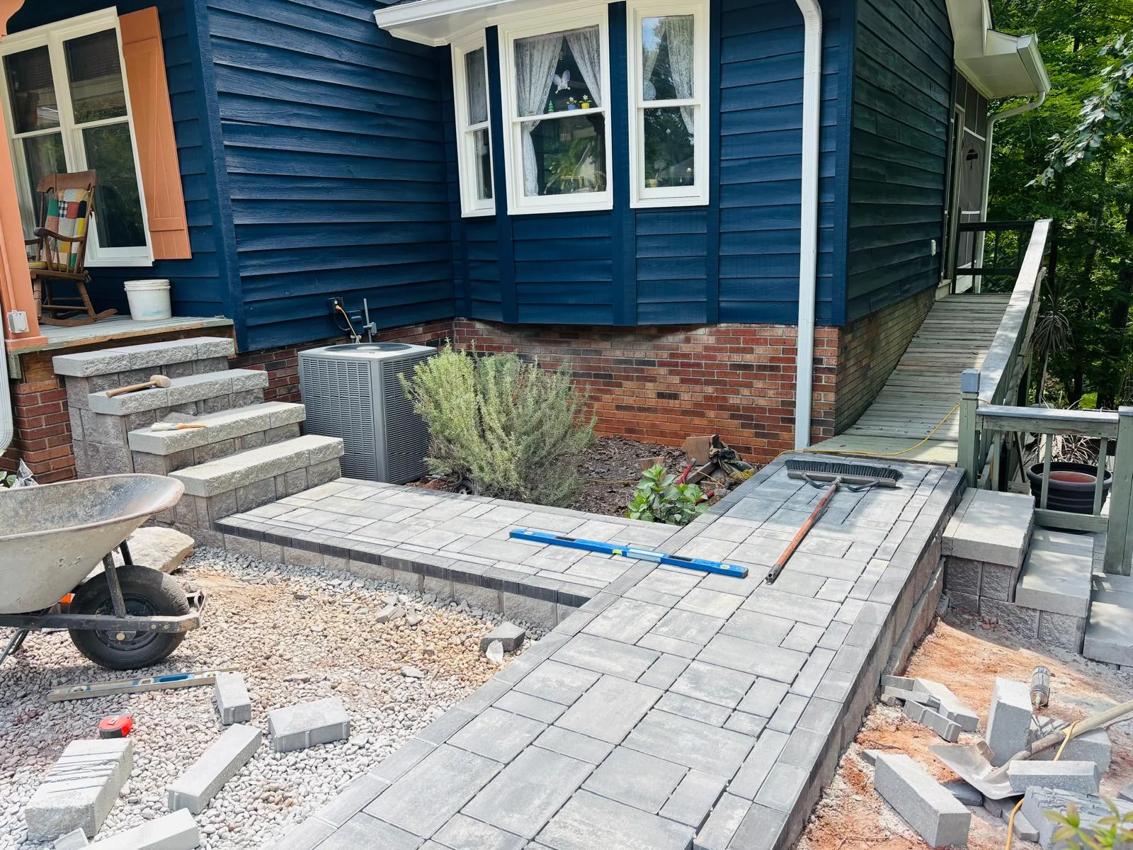 Infinite Outdoor Construction paver walkway project photo